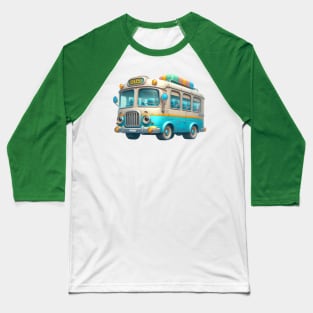 Cute Bus Baseball T-Shirt